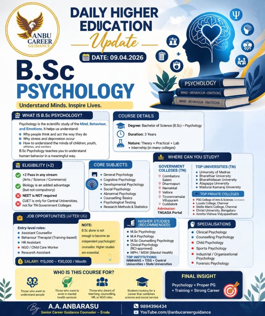 தினம் ஒரு உயர் கல்வி 09-04-2026